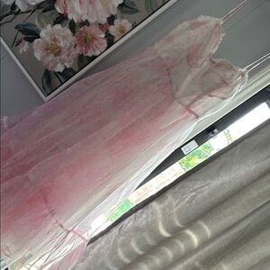 Pink and White Dress